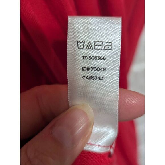 Loft Women's Red V-Neck Front & V-Back Pullover Sleeveless Midi Dress Size S - Picture 6 of 6